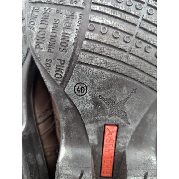 Pikolinos Brown Leather Wingtip Oxford Shoes Men’s 40 Lace-Up Comfort Timeless - Picture 9 of 10